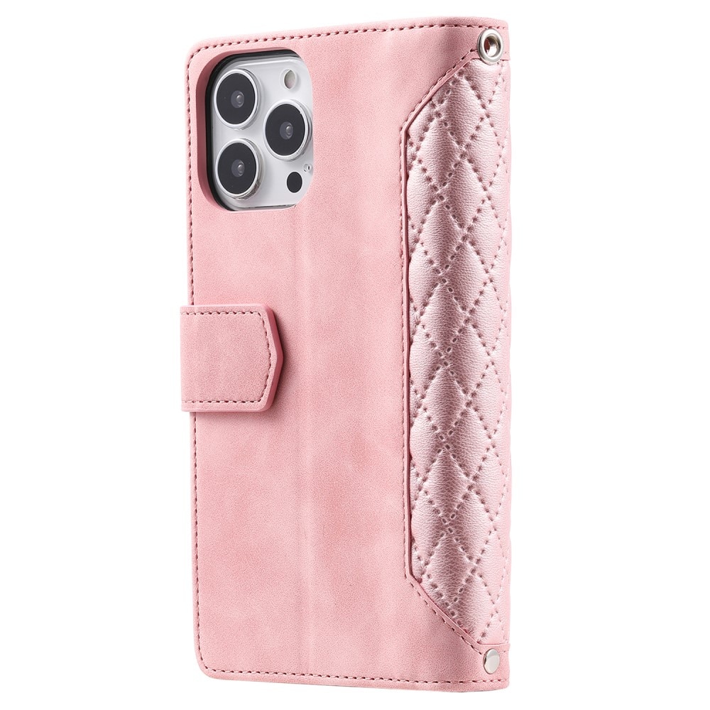 Pung Taske iPhone 15 Pro Max Quilted Lyserød