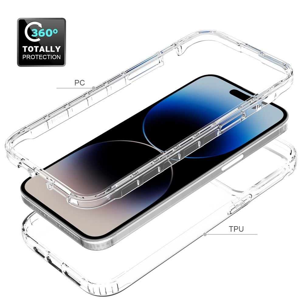 Full Cover Case iPhone 15 Pro Max gennemsigtig