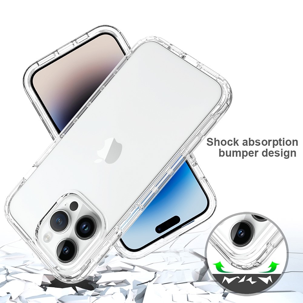 Full Cover Case iPhone 15 Pro Max gennemsigtig