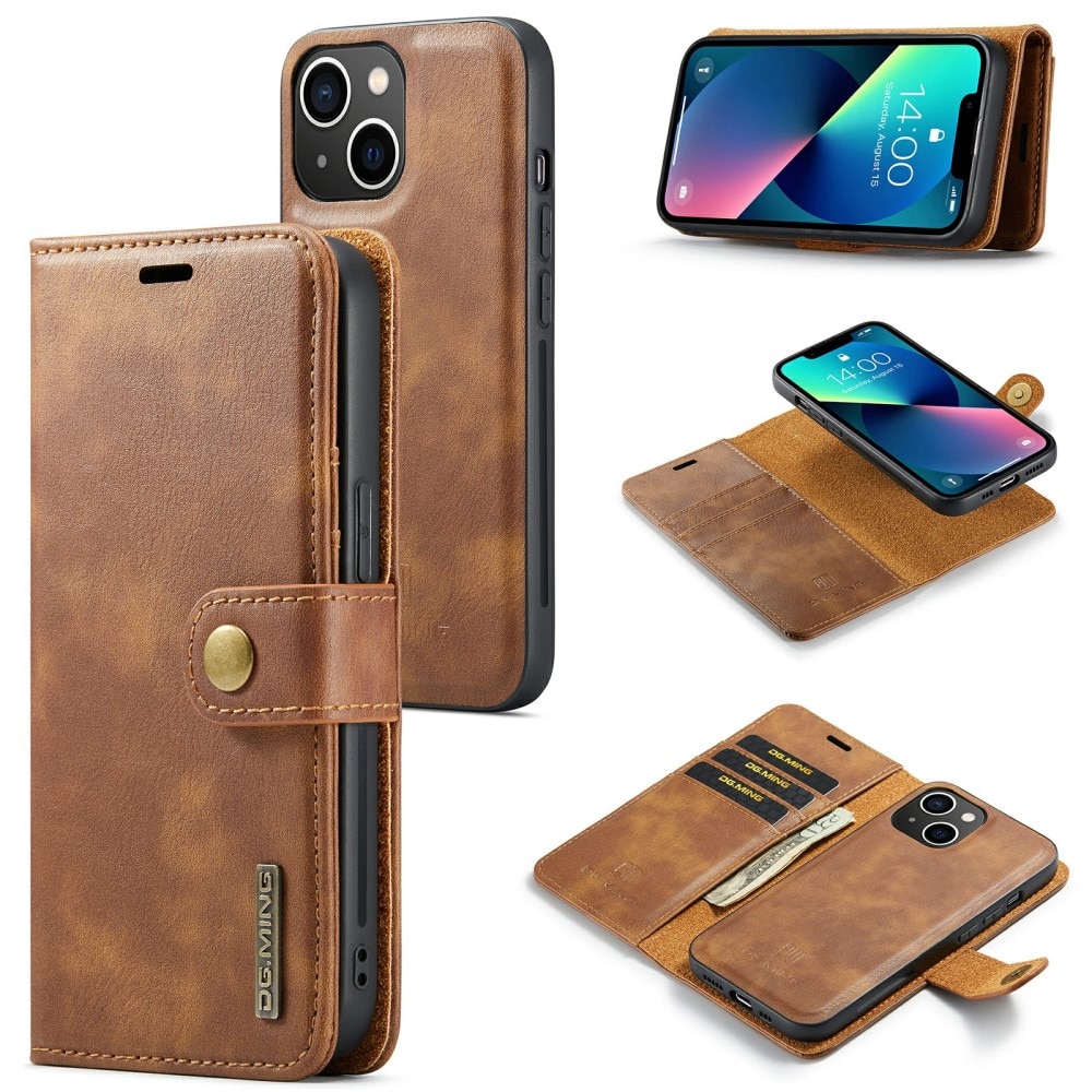 Magnet Wallet iPhone 15 Cognac