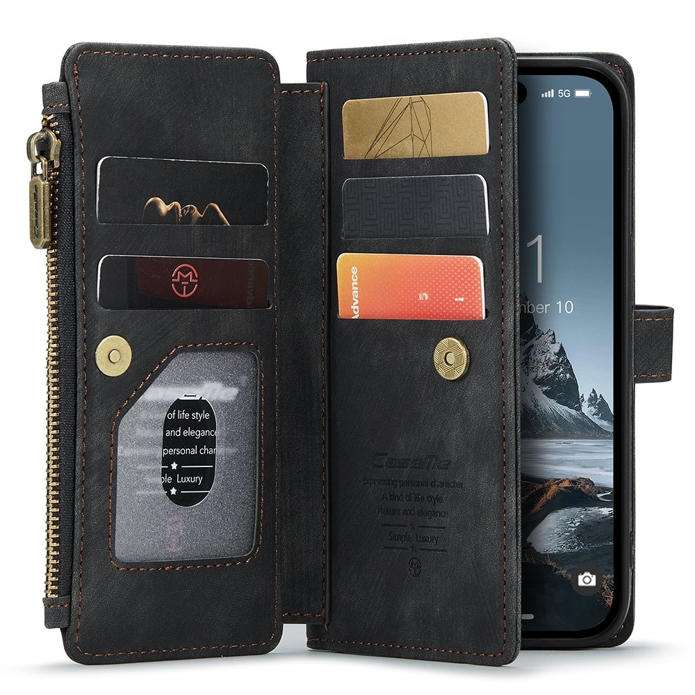 Zipper Wallet iPhone 16 Pro Sort