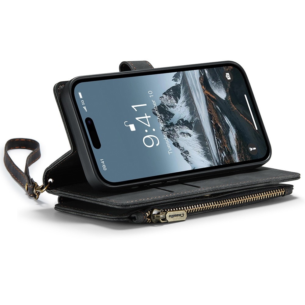 Zipper Wallet iPhone 15 Pro Sort