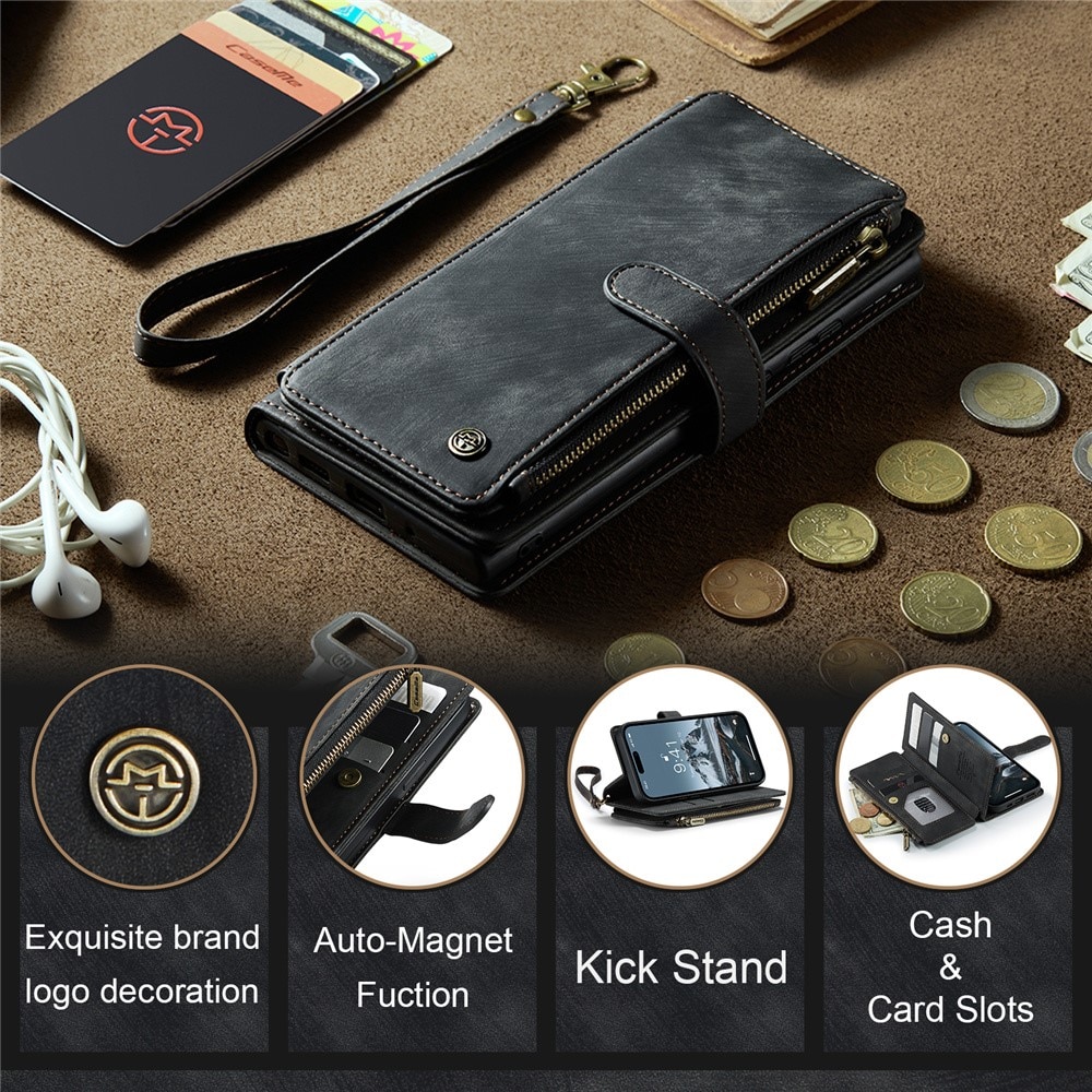 Zipper Wallet iPhone 15 Pro Sort