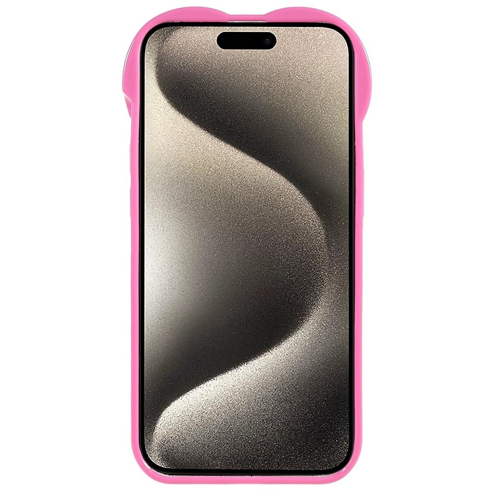 TPU Cover Hjerte iPhone 15 Pro Max lyserød