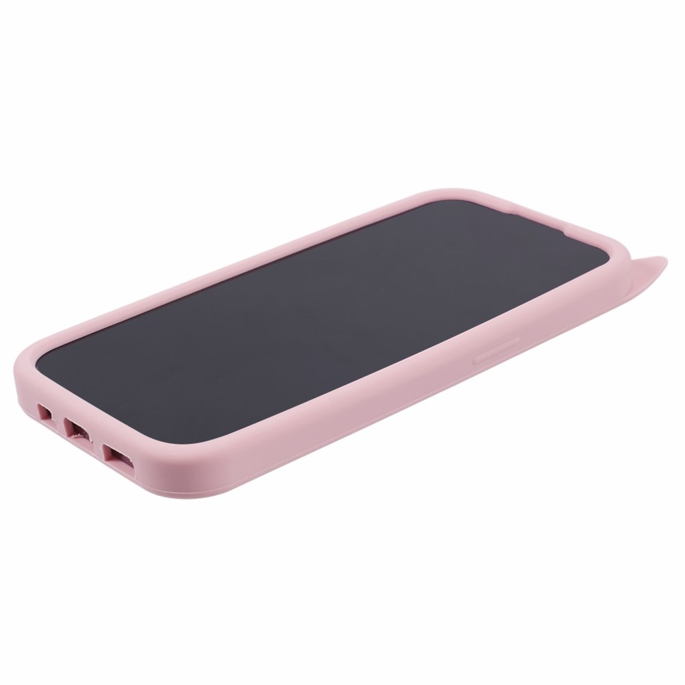 Cover Silikone Kat iPhone 15 Pro Max lyserød