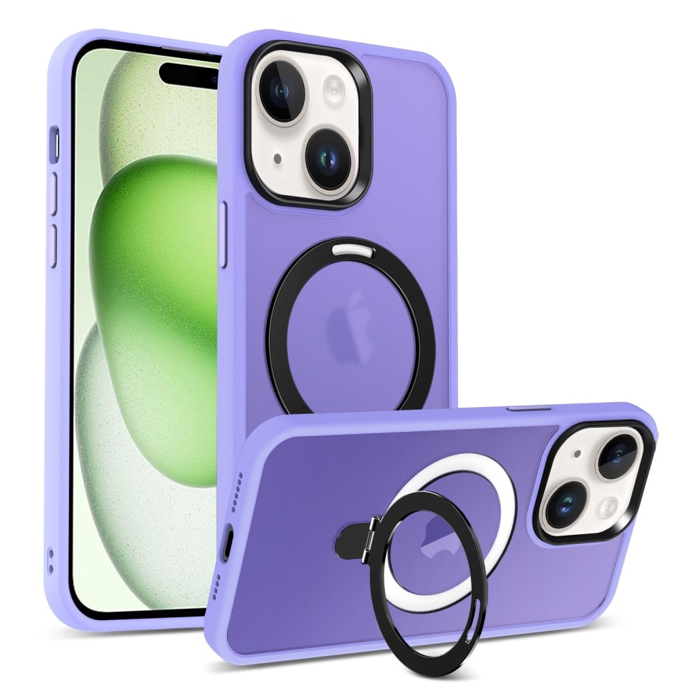 Hybridcover MagSafe Ring iPhone 15 Lilla