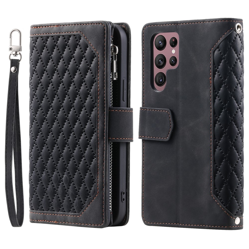 Pung Taske Samsung Galaxy S24 Ultra Quilted Sort