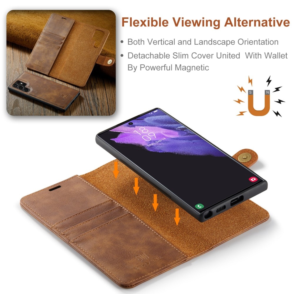 Magnet Wallet Samsung Galaxy S24 Ultra Cognac