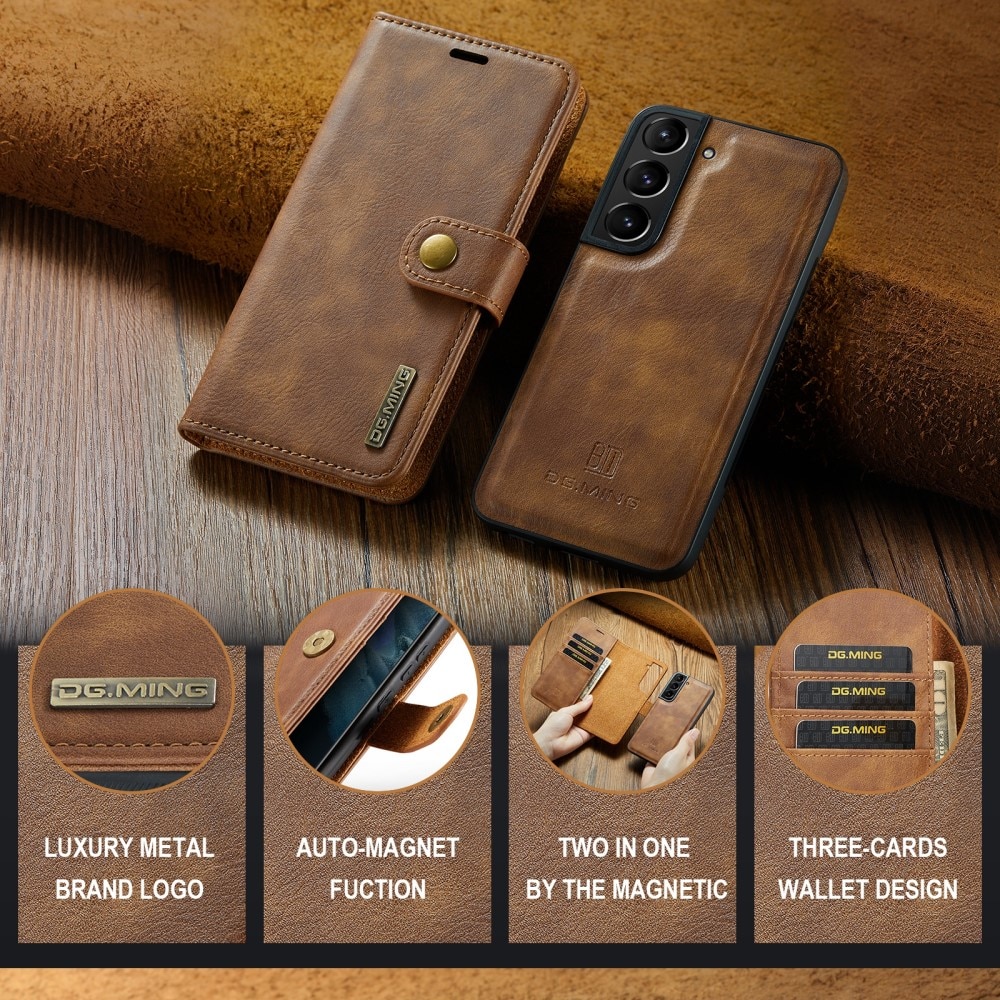 Magnet Wallet Samsung Galaxy S24 Plus Cognac