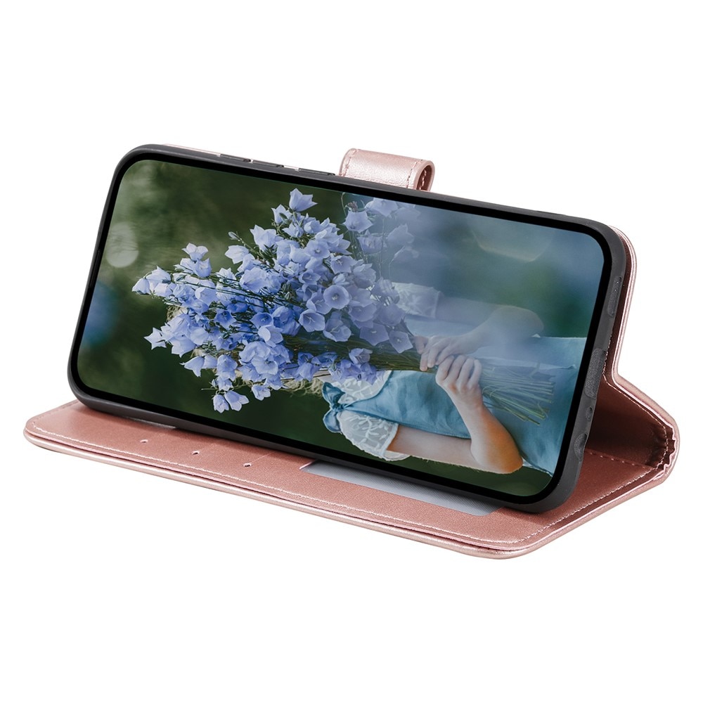 Læderetui Mandala Samsung Galaxy A55 rose guld