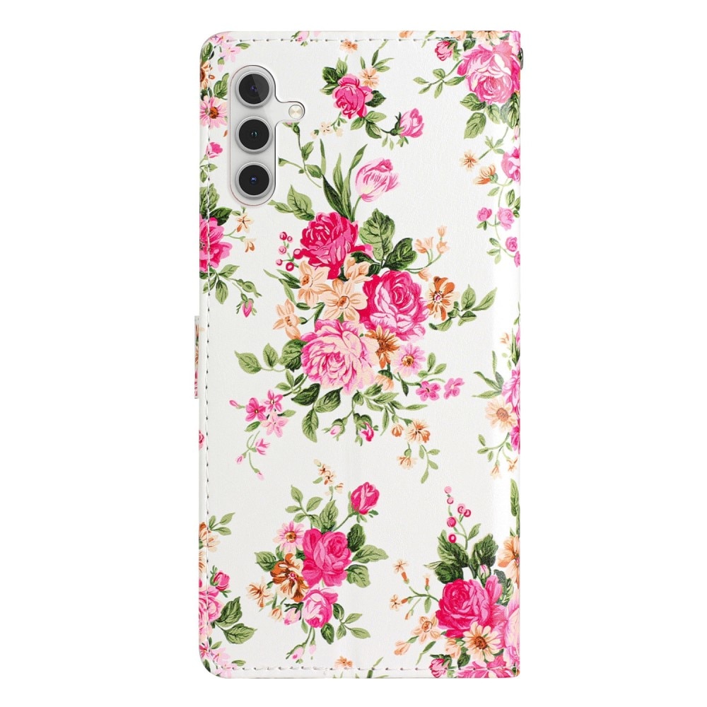 Mobiltaske Samsung Galaxy A55 lyserøde blomster