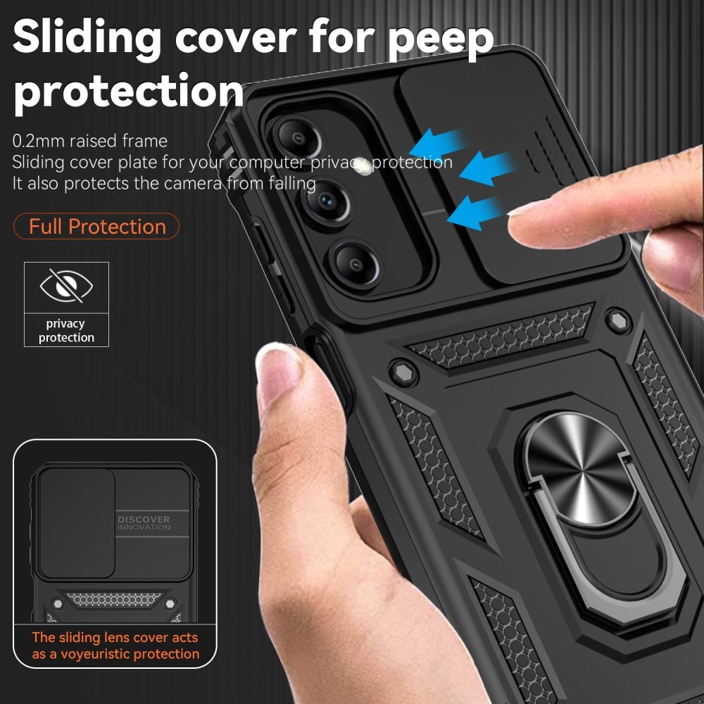 Hybridcover Ring + Kamerabeskyttelse Samsung Galaxy A55 Sort