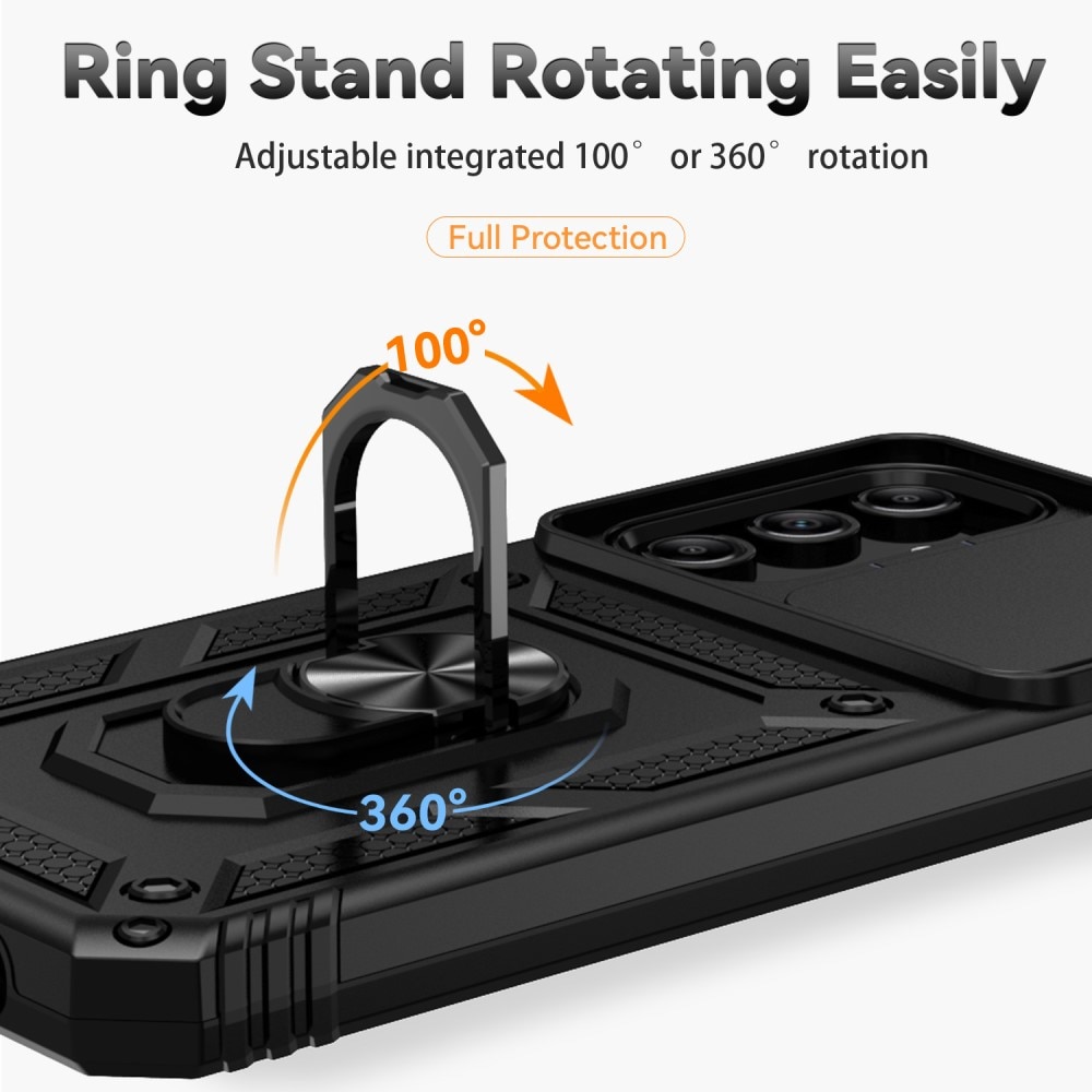 Hybridcover Ring + Kamerabeskyttelse Samsung Galaxy A55 Sort