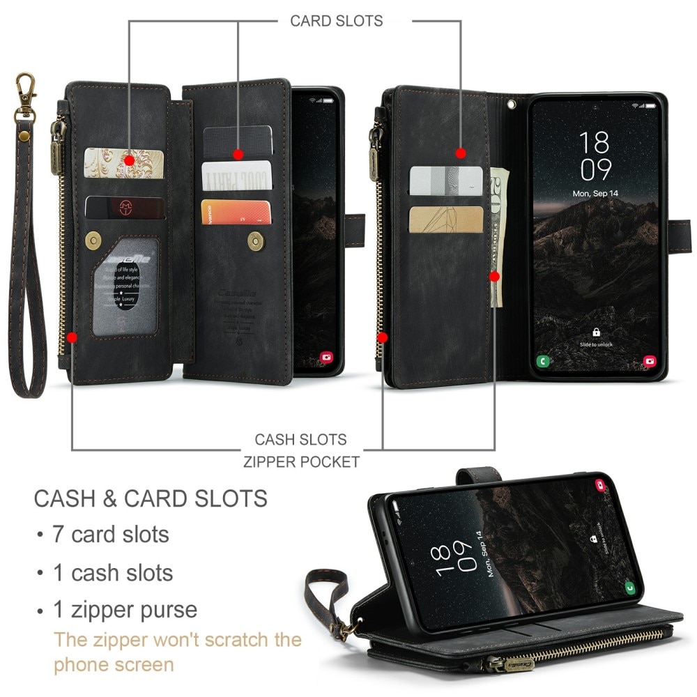 Zipper Wallet Samsung Galaxy S24 Sort