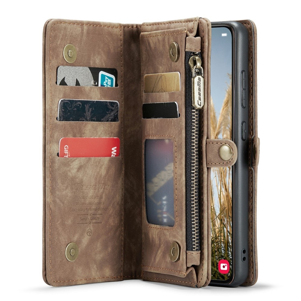 Multi-slot Mobiltaske Samsung Galaxy S24 Plus Brun