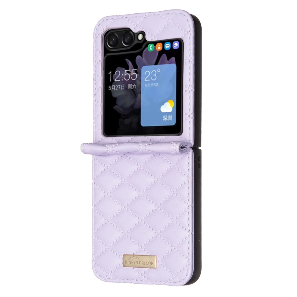 Etui Samsung Galaxy Z Flip 6 Quilted lila