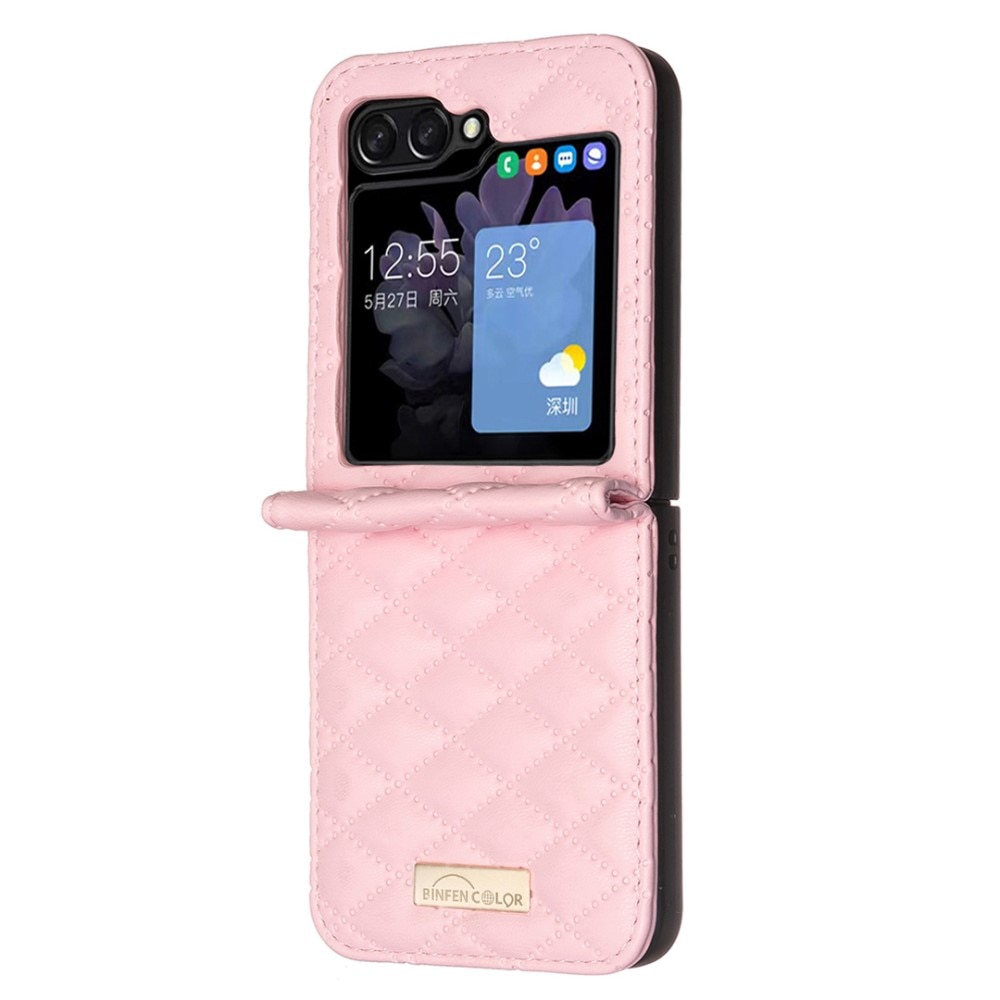 Etui Samsung Galaxy Z Flip 6 Quilted lyserød