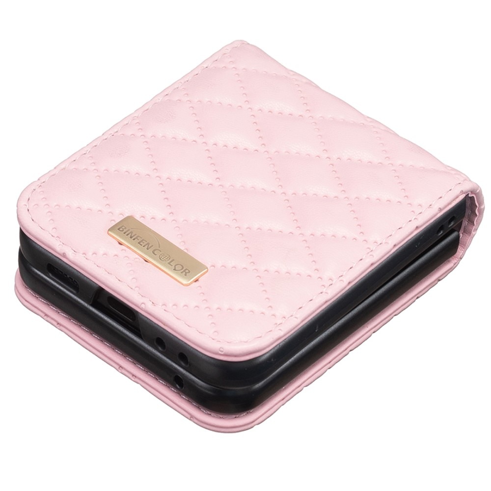 Etui Samsung Galaxy Z Flip 6 Quilted lyserød