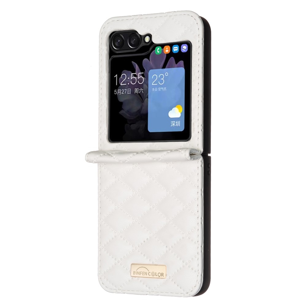 Etui Samsung Galaxy Z Flip 6 Quilted hvid