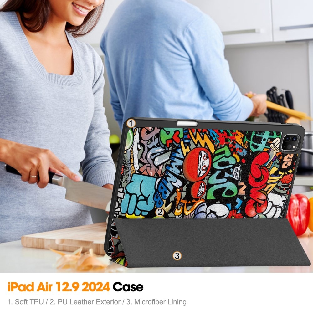 Etui Tri-fold Apple iPad Air 13 (2024) Graffiti