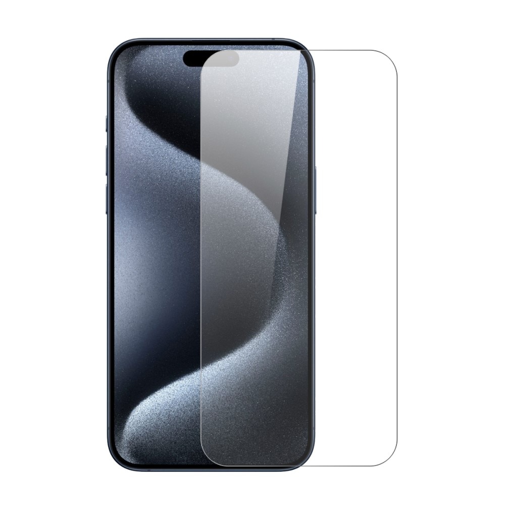 Hærdet Glas Skærmbeskytter monteringsramme iPhone 15 Pro (2-pack)