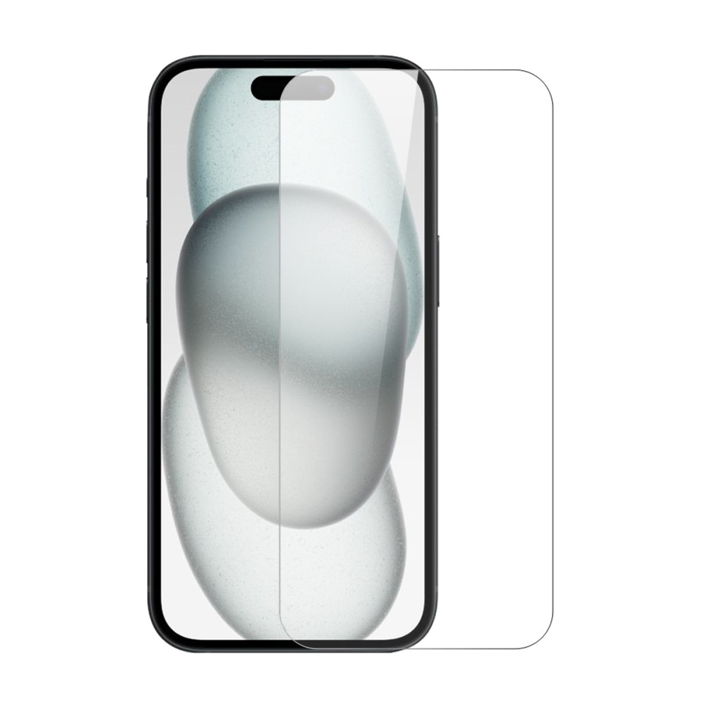 Hærdet Glas Skærmbeskytter monteringsramme iPhone 15 (2-pack)