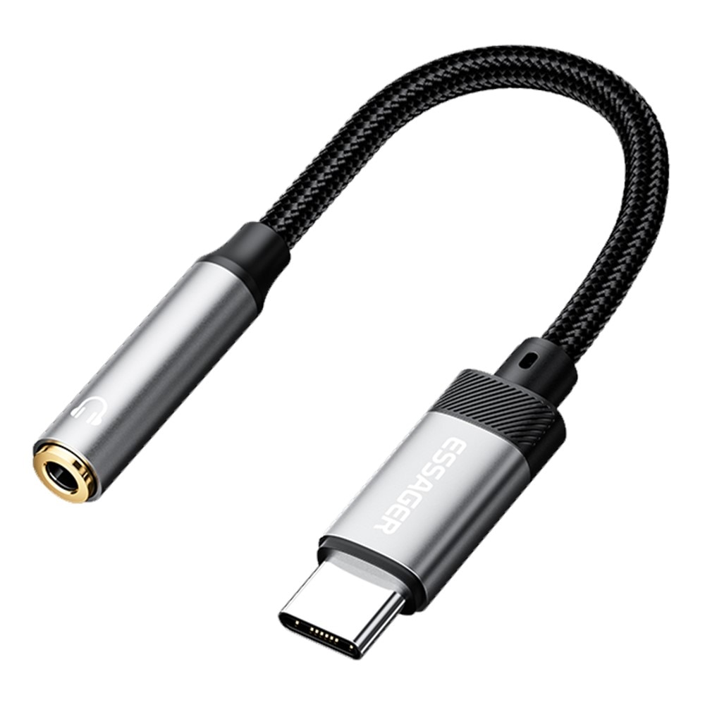 Høretelefonadapter USB-C til 3,5mm DAC sort