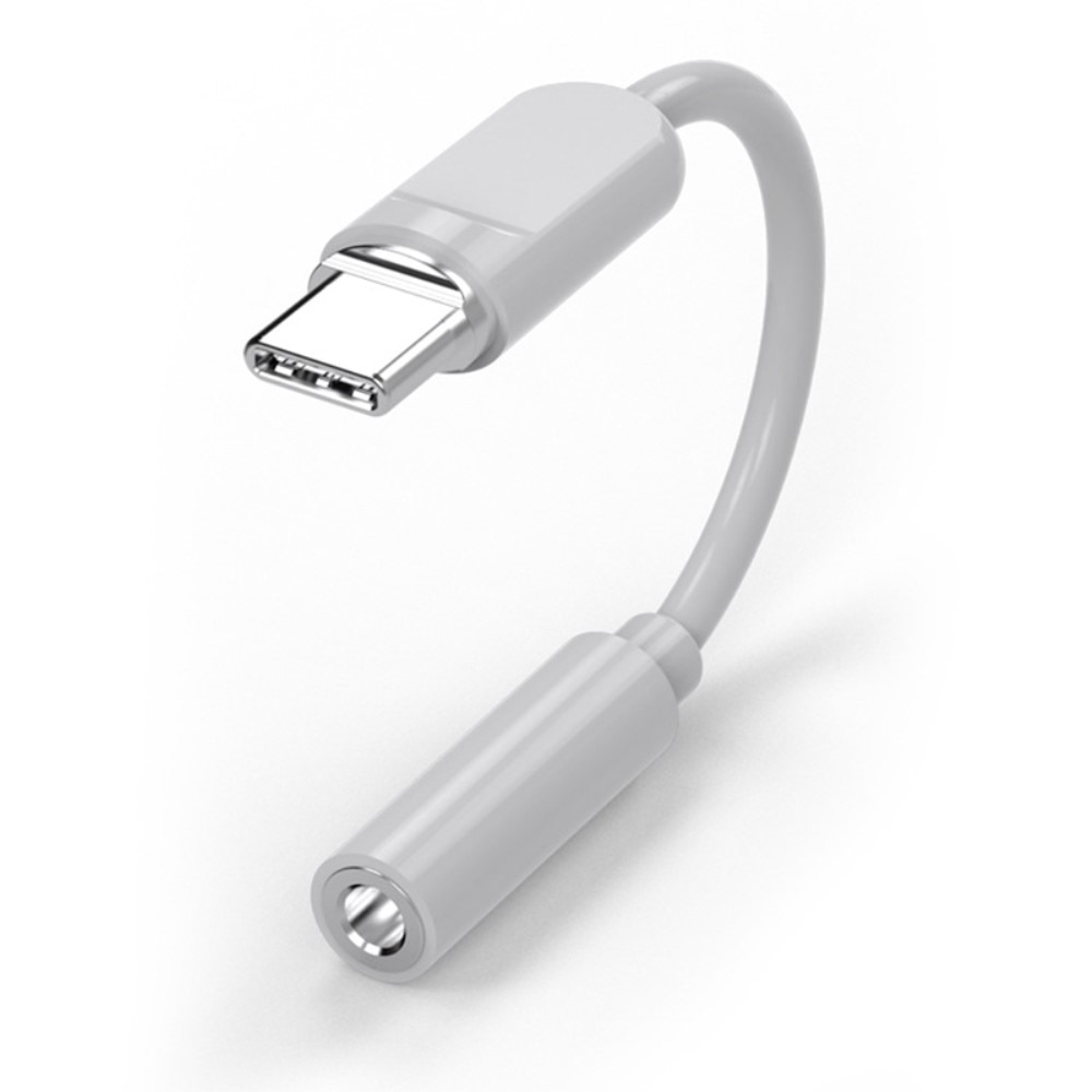 Høretelefonadapter USB-C til 3,5mm DAC hvid