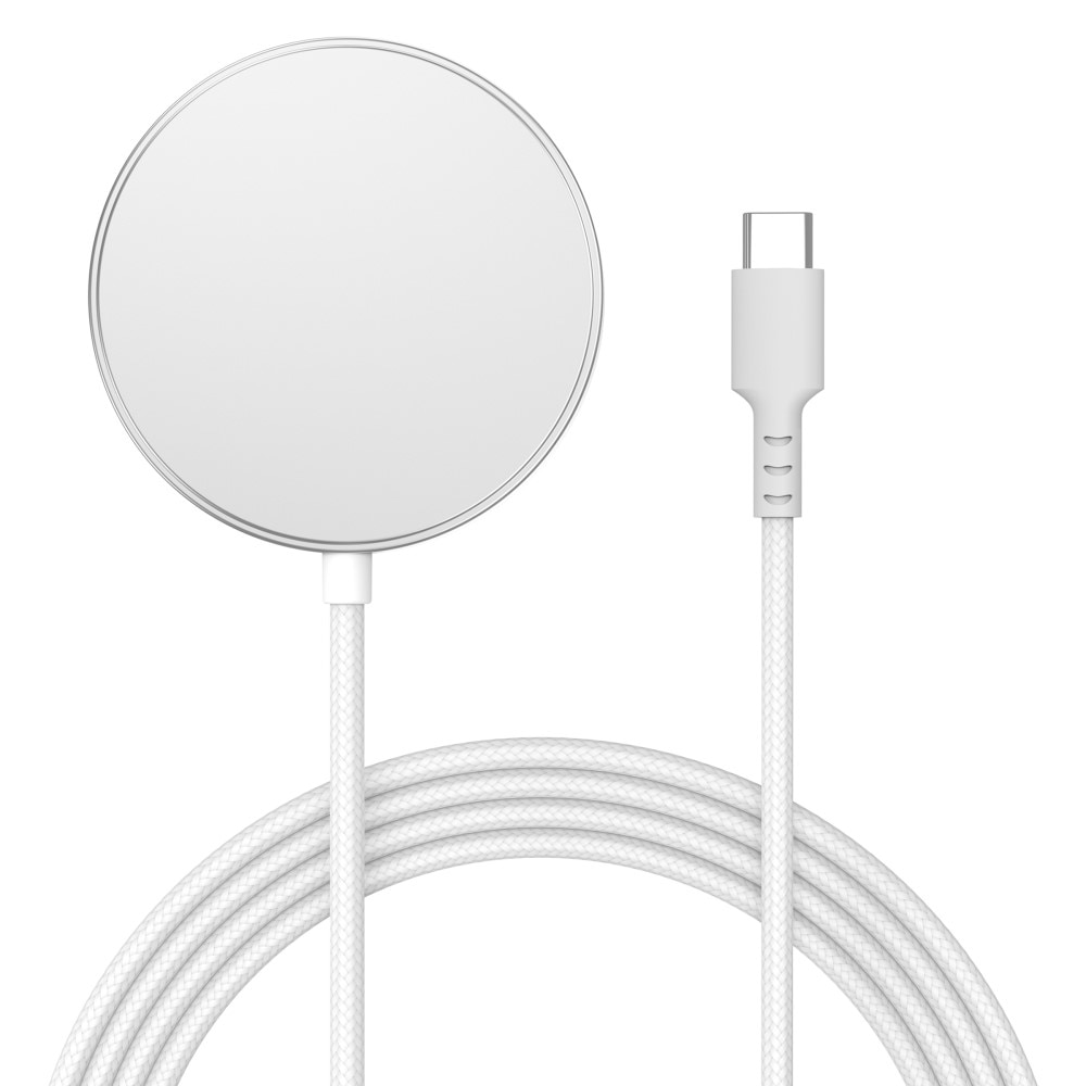 Qi2 15W MagSafe Trådløs Opladeplade hvid