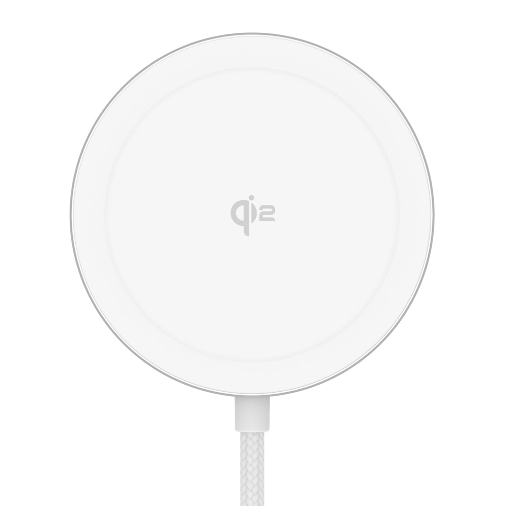 Qi2 15W MagSafe Trådløs Opladeplade hvid