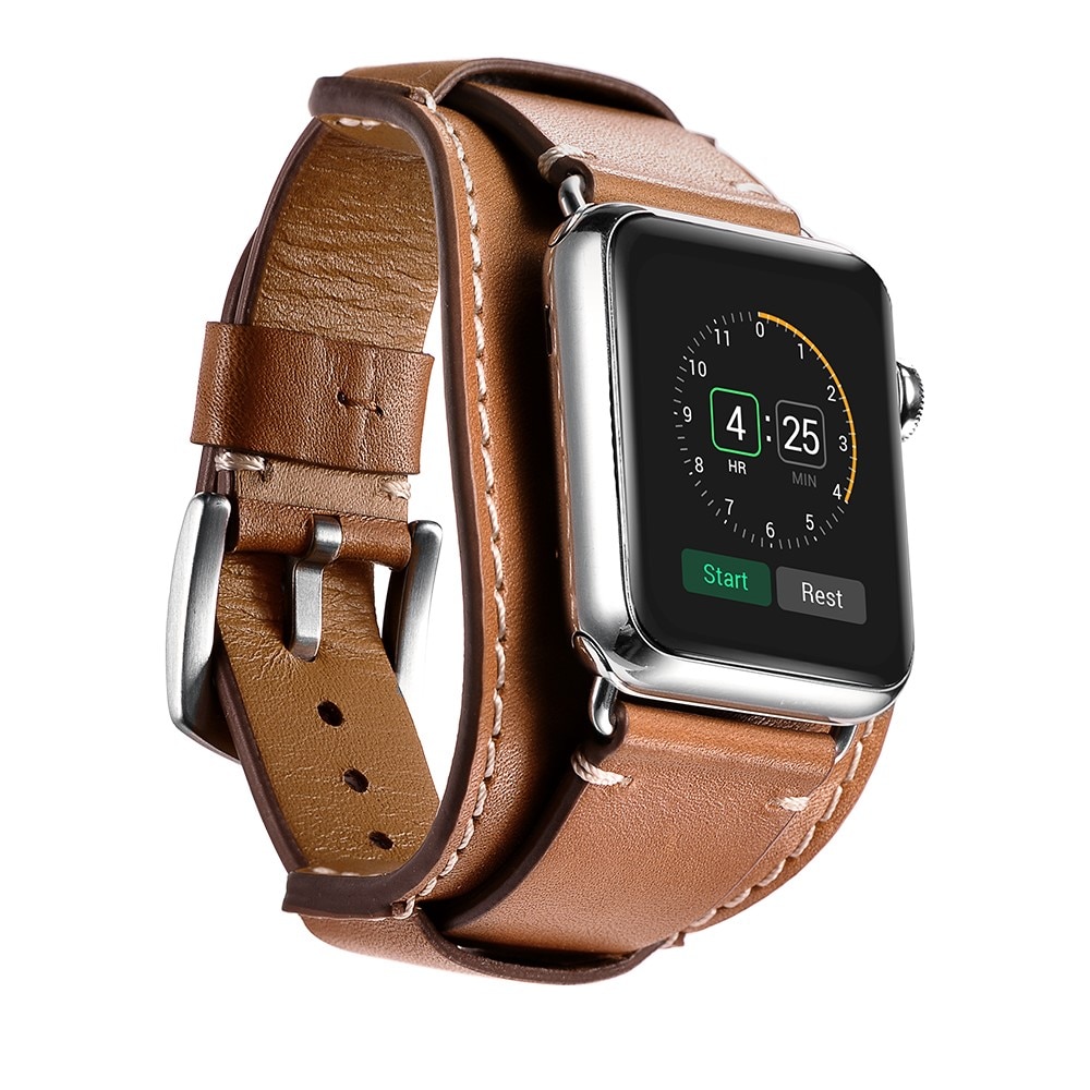 Brett Læderrem Apple Watch 44mm brun