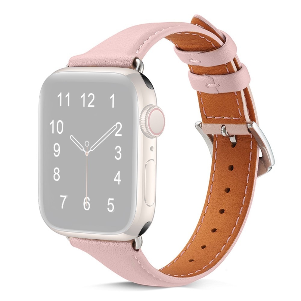 Slim Læderrem Apple Watch 38mm lyserød