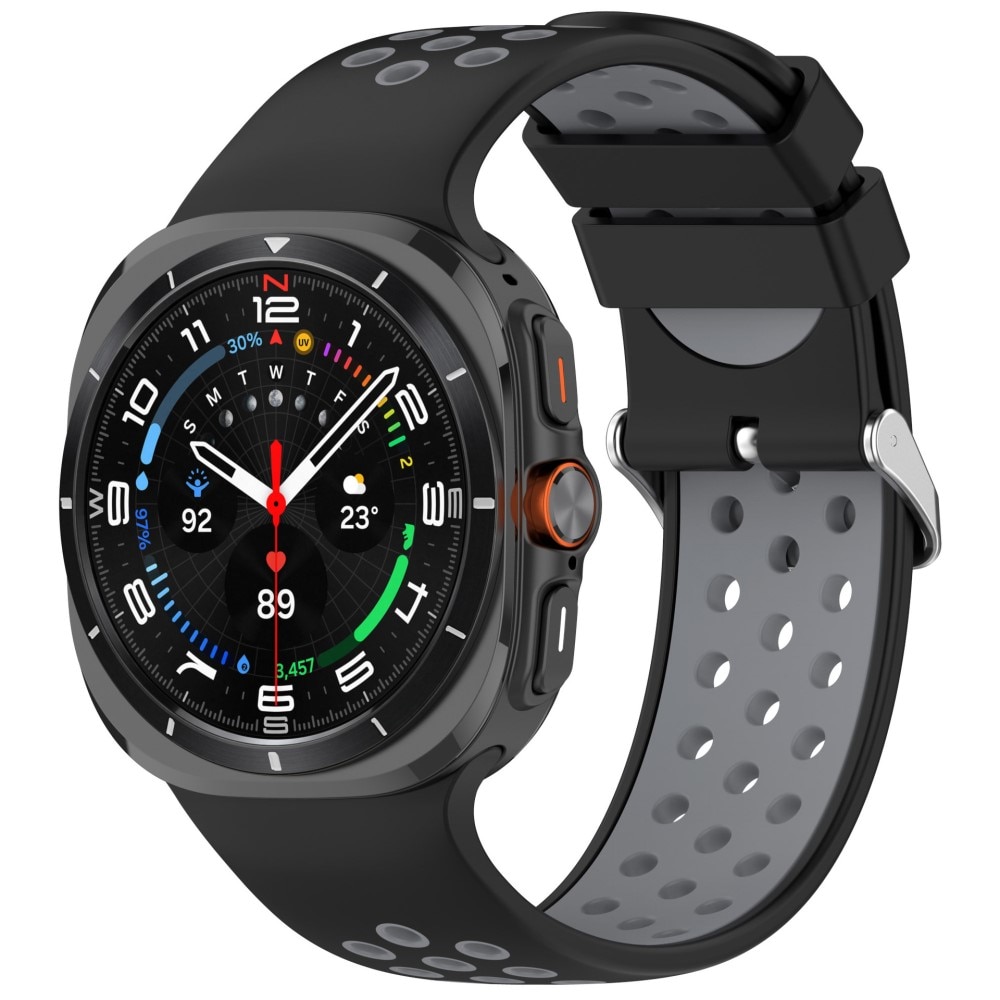 Silikonearmbånd Sport Samsung Galaxy Watch Ultra 47mm sort