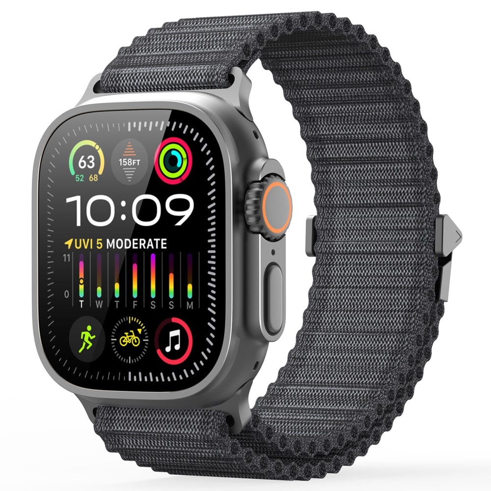 Active Nylon Armbånd Apple Watch Series 9 45mm Sort