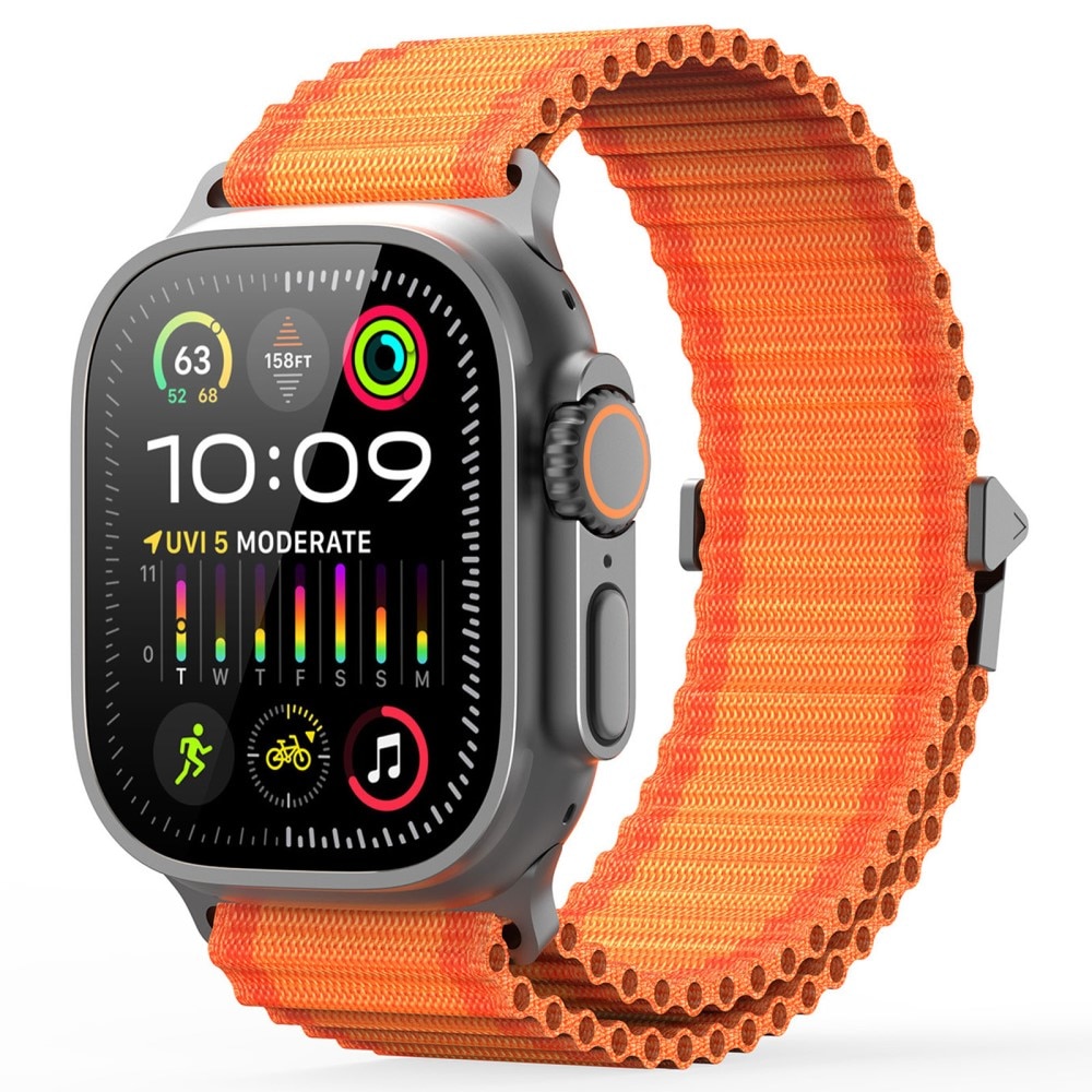 Active Nylon Armbånd Apple Watch Series 9 45mm orange