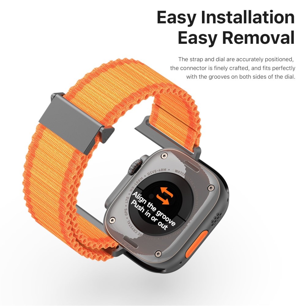 Active Nylon Armbånd Apple Watch Series 8 45mm orange