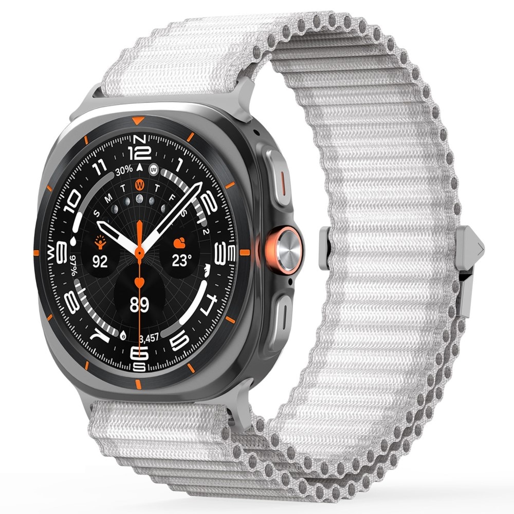 Active Nylon Armbånd Samsung Galaxy Watch Ultra 47mm hvid