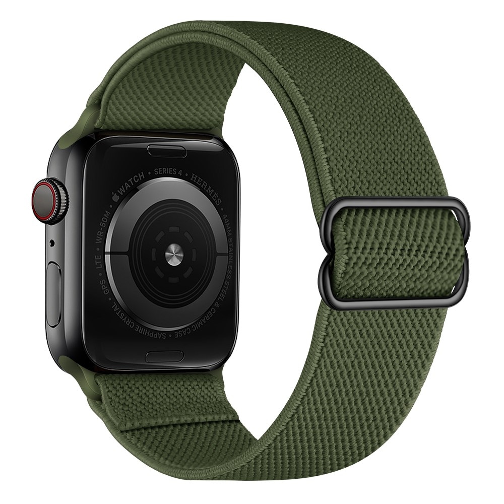 Elastisk Nylonurrem Apple Watch 41mm Series 7 grøn