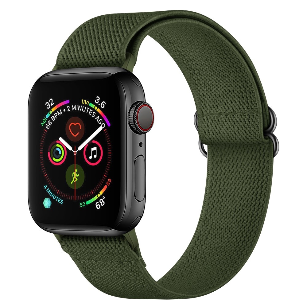 Elastisk Nylonurrem Apple Watch 41mm Series 7 grøn