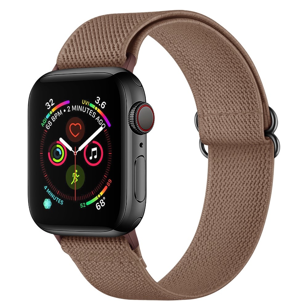 Elastisk Nylonurrem Apple Watch 38mm brun