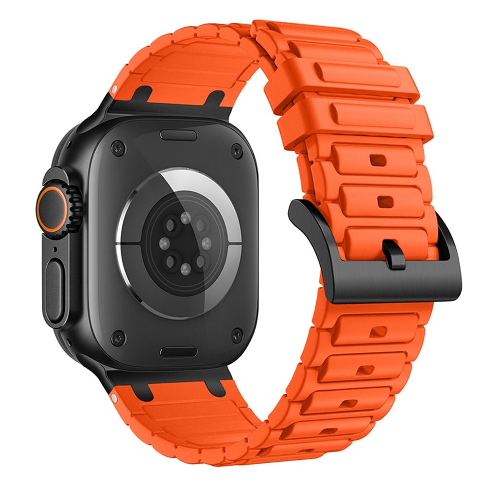 Tough Silicone Strap Apple Watch Series 7 45mm Orange