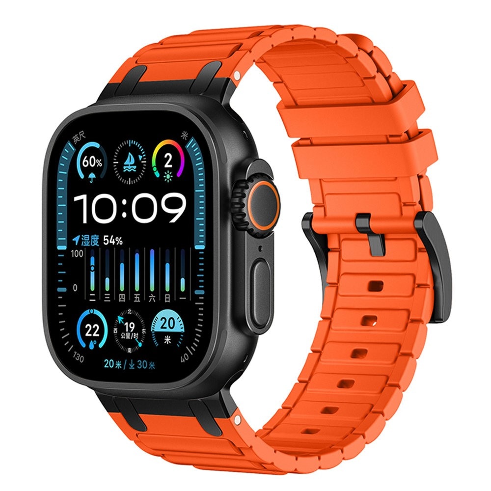 Tough Silicone Strap Apple Watch Series 7 45mm Orange