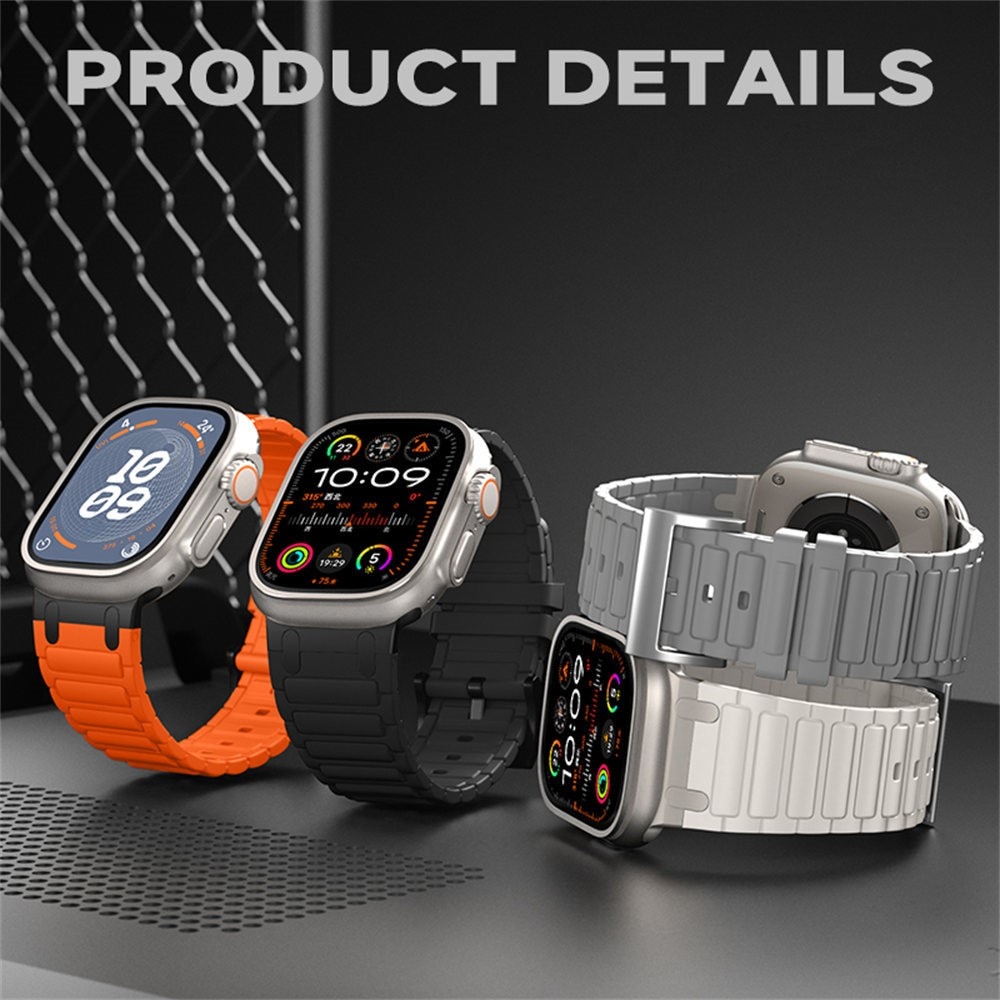 Tough Silicone Strap Apple Watch Series 7 45mm Orange