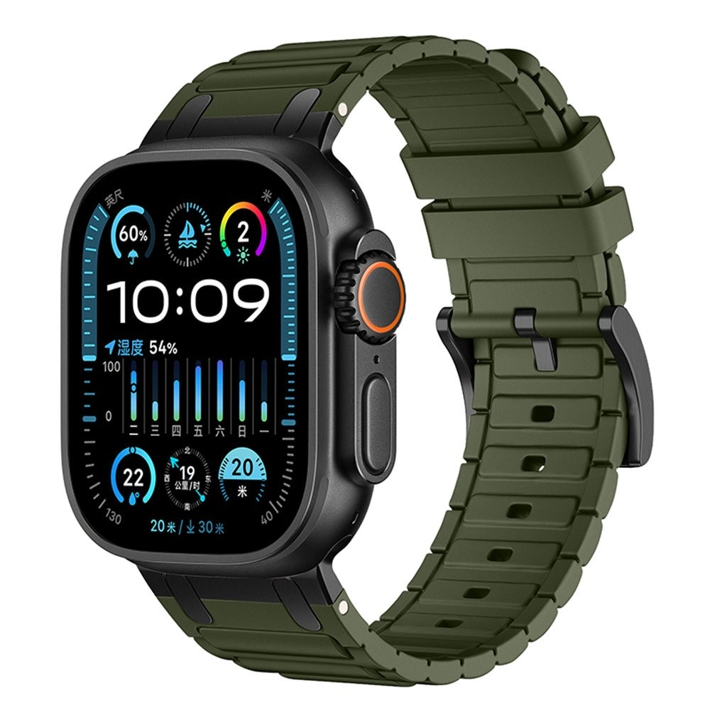 Tough Silicone Strap Apple Watch Ultra 49mm 2nd Gen Mørkegrøn