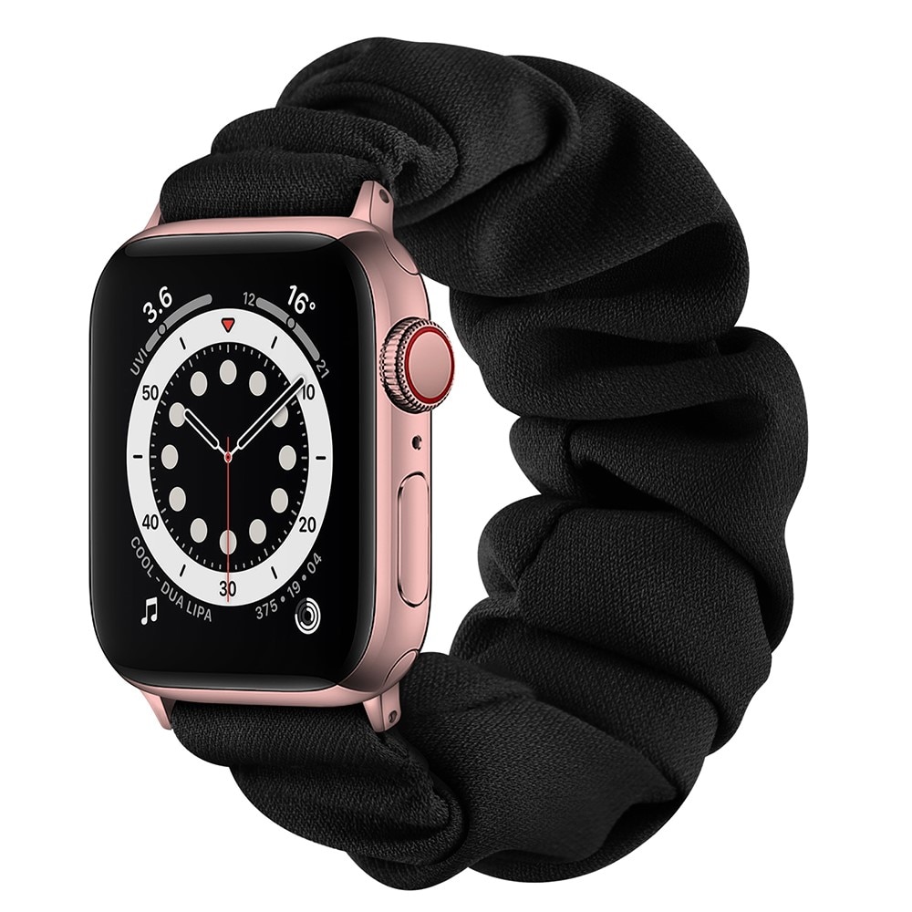 Scrunchie Armbånd Apple Watch 41mm Series 8 sort/rose guld