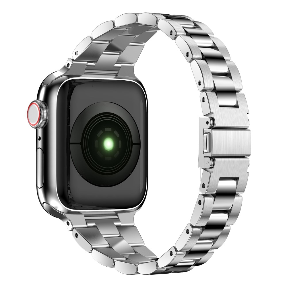 Slim Metalarmbånd Apple Watch 45mm Series 8 sølv