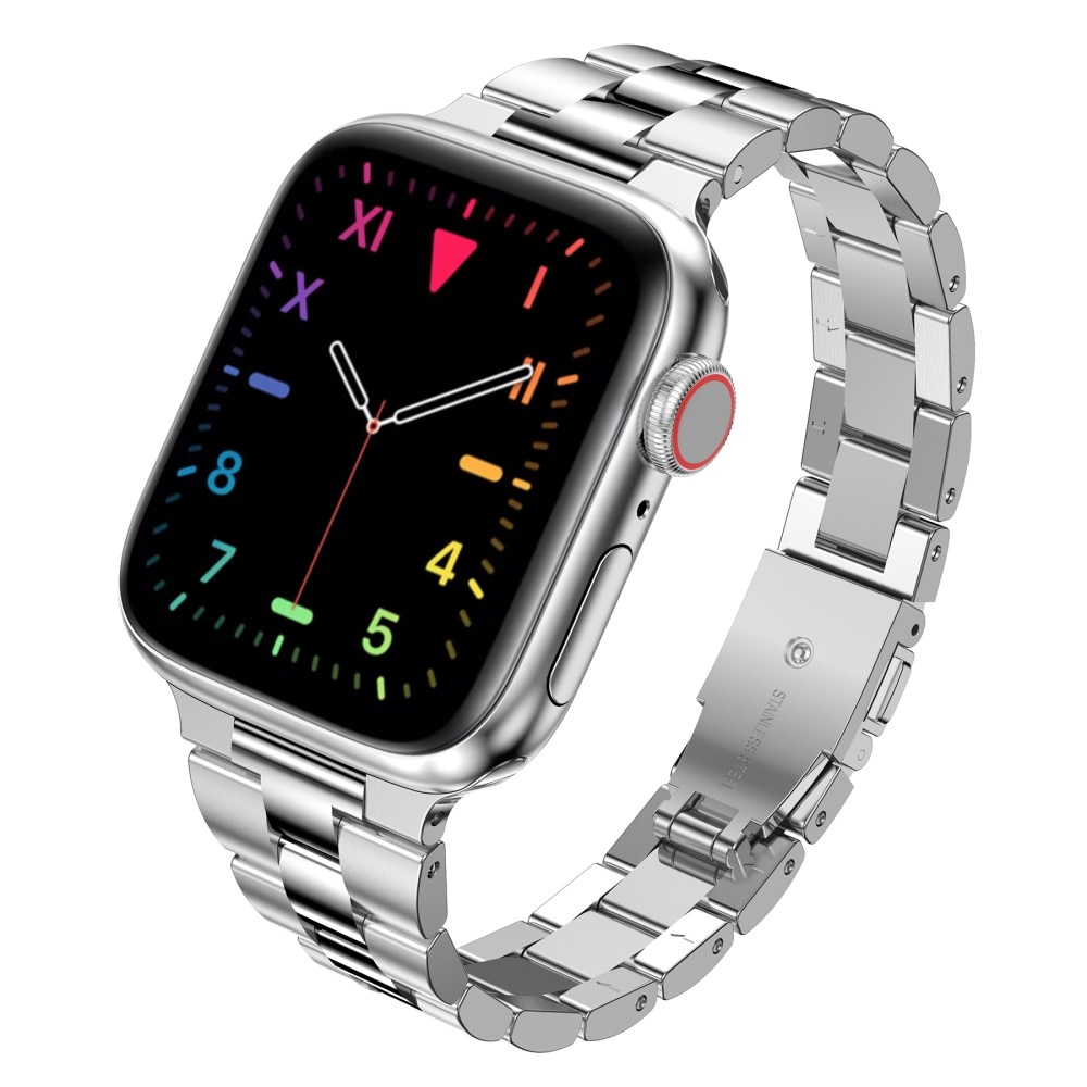 Slim Metalarmbånd Apple Watch 45mm Series 8 sølv