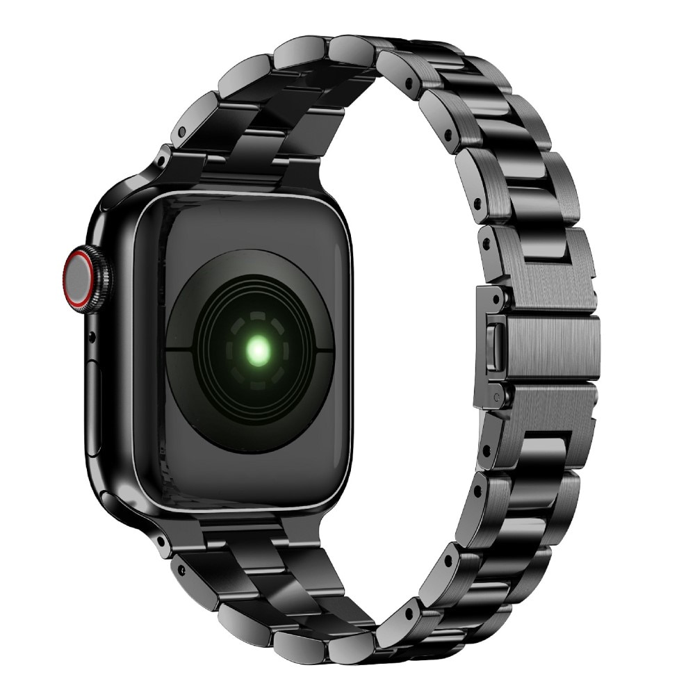 Slim Metalarmbånd Apple Watch 45mm Series 8 sort