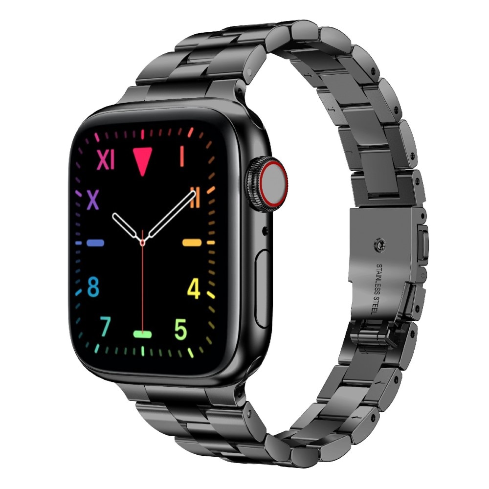 Slim Metalarmbånd Apple Watch 45mm Series 8 sort