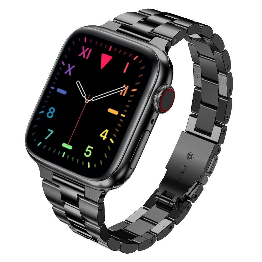 Slim Metalarmbånd Apple Watch 45mm Series 8 sort